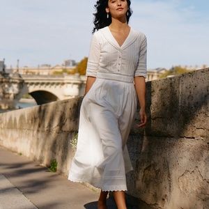 Simple Retro Cottagecore Midi Dress